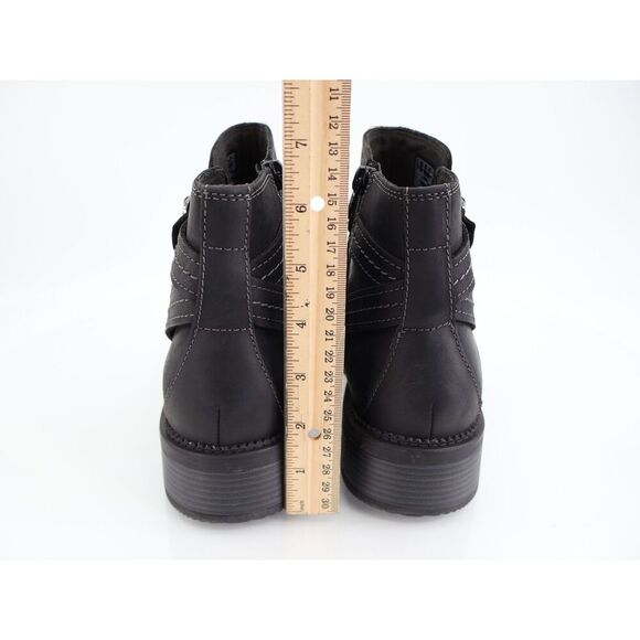 Clarks Women's Maye Strap Boot Size 10 Black Leather Block Heel Comfy Ankle - Picture 6 of 13